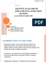 Comparative Analysis of Carburetor and Fuel Injection System