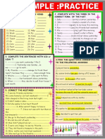 Past Simple 2 Page Practice Regular and Irregular Grammar Drills - 87848