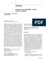 Working Capital Management and Profitability: Evidence From Indian Manufacturing Companies