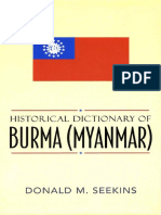 Historical Dictionary of Burma PDF