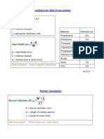 Mold Design Calculations