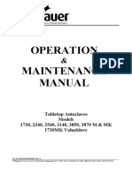 Tuttnauer M, MK-Series Autoclave - User and Maintenance Manual PDF