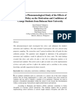 A Qualitative Phenomenological Study of The Effects of Dress Code Policy On The Motivation and Confidence of College Students From Bulacan State Universityapril 82019 1 2