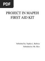 PROJECT IN MAPEH FIRST AID KIT (AutoRecovered)