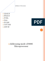 Lecture Instructions Addressing Mode Timing Diagram