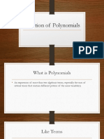 Addition of Polynomials