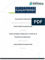 OSMAR RAFAEL FERNANDEZ DIAZ - Actividad-1.1 Cuadro Sinóptico Relaciones y Tareas de La Filosofía de La Educación