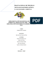 Implementación de Sistema de Gestión Ambiental Mediante Iso 14001 - 2015 A Una Organización de Rubro Panadería Trujillo Pan