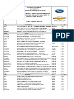 Lista Ford Chevrolet Hyundai Chery GM Autorepuestos L&N 24-10-2019