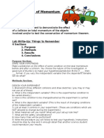 Conservation of Momentum Inquiry Lab