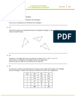 Triangle Rectangle Pythagore - Exercices