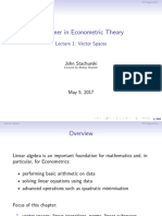 A Primer in Econometric Theory: Vector Spaces