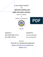 "Computer Controlled" Home Appliance Control: B.Tech Project Report