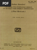 (Is 7365) Criteria For Buckte Type Energy Dessipator