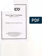 Unico Power Spin Centrifuge Operators Manual