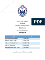 Report On Cost of Production