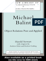 Andrew Elder - Robert Gosling - Harold Stewart - Michael Balint - Object Relations Pure and Applied PDF