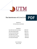 The Interference of L1 in L2 Classroom