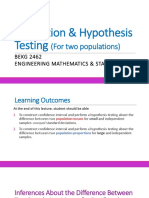 Estimation and Hypothesis Testing