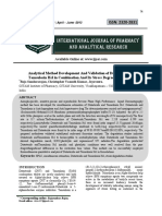 Analytical Method Development and Validation of Dutasteride and Tamsulosin HCL in Combination and Its Stress Degradation Studies