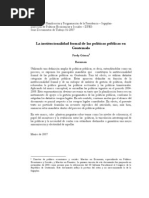 La Institucion Formal de Las Politicas Publicas en Guatemala