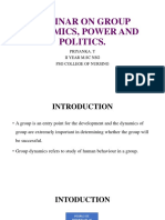 Group Dynamics, Power and Politics