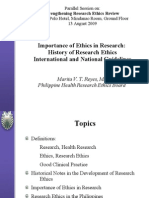 Presentation Importance and History of Research Ethics