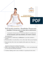 Full Breath Retention - Kumbhaka Pranayama