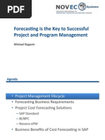 Project Cost Forecasting in SAP Solution Overview