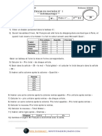 Devoir de Synthèse N°1 - Tableur Excel - 9ème (2009-2010) 2