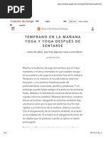 Temprano en La Mañana Yoga y Yoga Después de Sentarse Por Bernie Clark