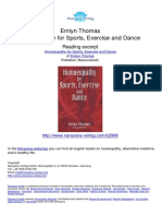 Homoeopathy For Sports Exercise and Dance Emlyn Thomas.02996 1contents