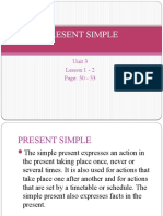 Present Simple: Unit 3 Lesson 1 - 2 Page: 50 - 53