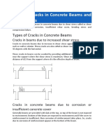 Types of Cracks in Concrete Beams and Their Causes