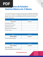 Cronograma de Estudos Química Básica