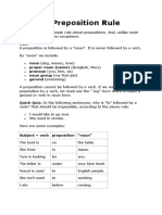 English Preposition Rule