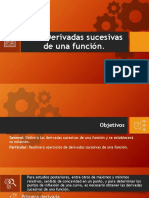 3.14 Derivadas Sucesivas de Una Función.