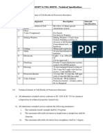 Toll Plaza Structure - Technical Specifications