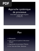 Approche Systémique de Processus - Partie 1