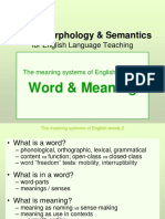 Lexis and Morphology