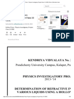 Hollow Prism - Physics Investigatory Project Class 12 CBSE - Prism - Refractive Index PDF