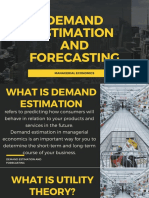 Demand Estimation and Forecasting