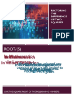 Factoring The Difference of Two Squares