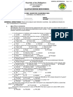 General Mathematics 11 Second Quarter Exam