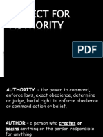 4 Respect For Authority - PPSX