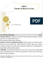 Unit - 1 - Theory of Metal Cutting