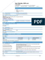 MSDS Sodium Cloridae 0,09%