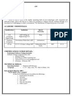 Manual Testing Fresher Resume 4