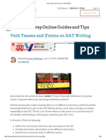 Verb Tenses and Forms On SAT Writing