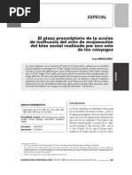 El Plazo Prescriptorio de La Acción de Ineficacia. César Moreno PDF